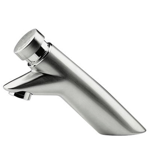 Grifo para lavabo de Acero Cepillado PressMatic®