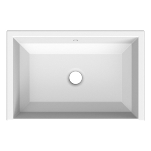 Lavabo rectangular bajo cubierta