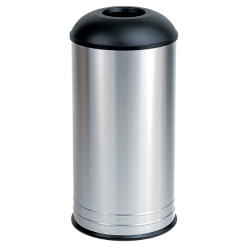 Basurero con tapa en cúpula abierta
