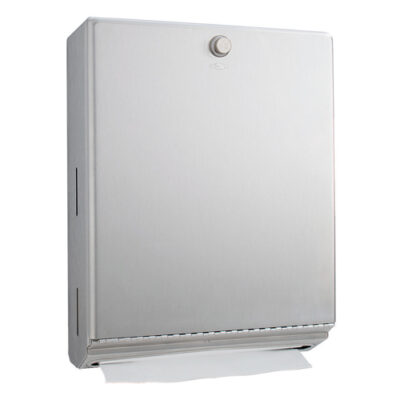 Dispensador de toallas interdobladas con perilla