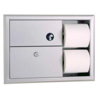 Portarollo doble y deposito para toallas femeninas