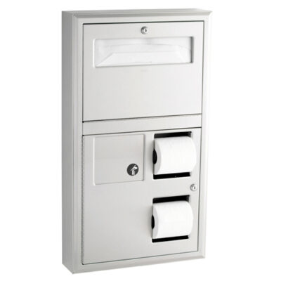 Unidad de dispensadores y basurero sobre muro