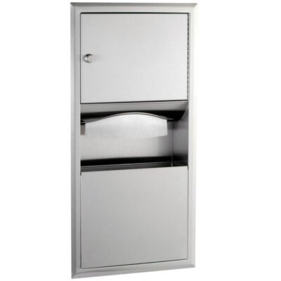 Dispensador de Toallas y Basurero Empotrado