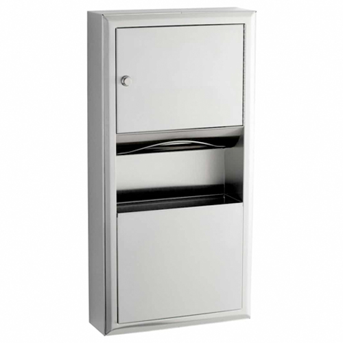 Dispensador de Toallas y Basurero a Muro