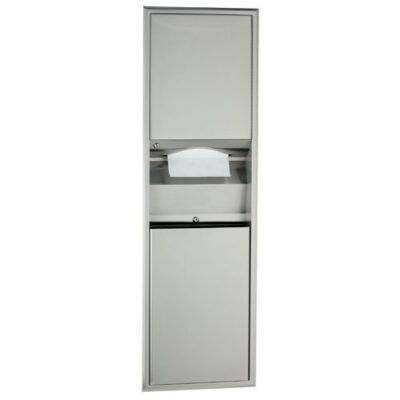 Dispensador de Toallas y Basurero Empotrado