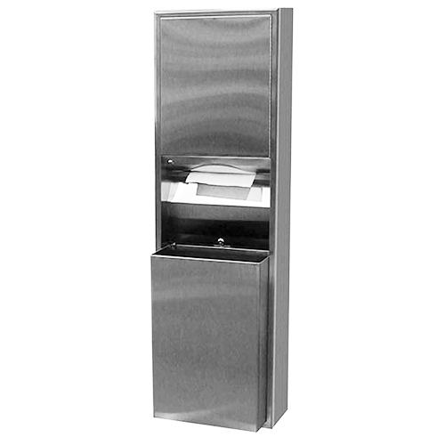 Dispensador de Toallas y Basurero semi Empotrado