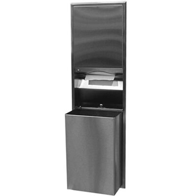 Dispensador de Toallas Convertible y Basurero Empotrado