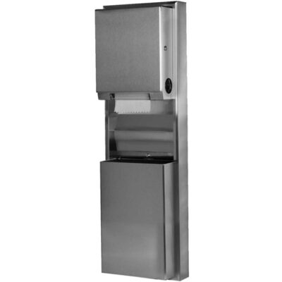 Dispensador de Toalla en rollo Convertible y Basurero a Muro