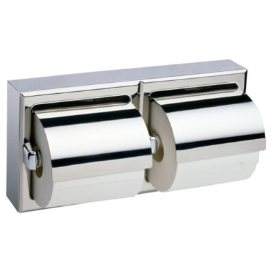 Portarollo Doble con Tapa sobre Muro