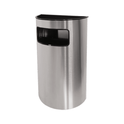 Basurero Inoxidable Media Luna con Tapa