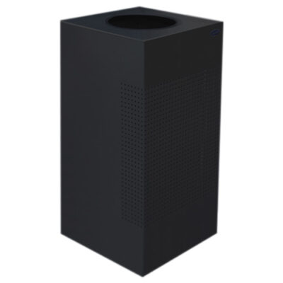 Basurero Cubo Punzonado Negro