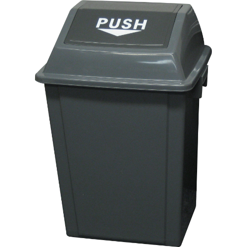 Basurero cuadrado con tapa abatible