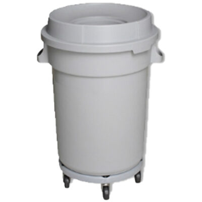 Basurero con Tapa de Embudo y Dolly Grande