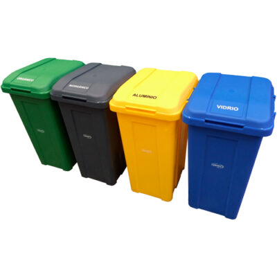 Basurero con sistema de ensamble