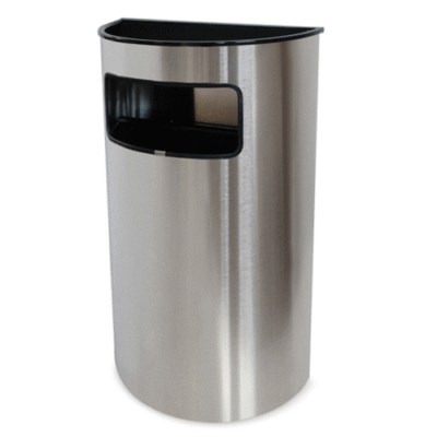 Basurero Media Luna Acero Inoxidable