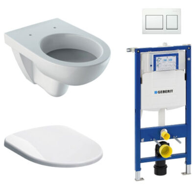 Promokit Inodoro, tanque, pulsador y asiento