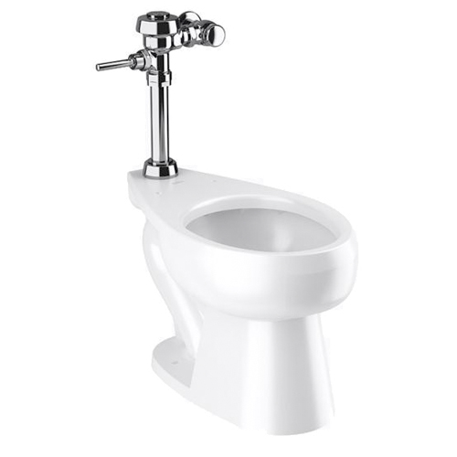 Inodoro con Fluxómetro Manual