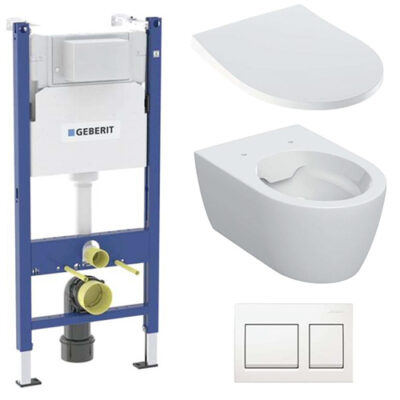 Kit Inodoro, tanque, pulsador y asiento