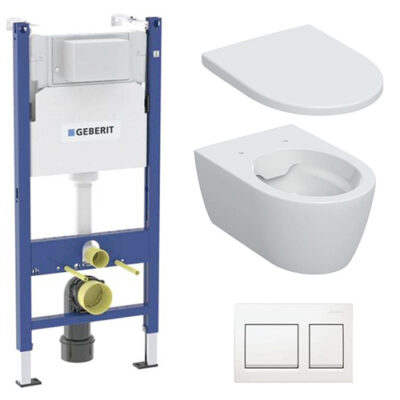 Kit Inodoro, tanque, pulsador y asiento